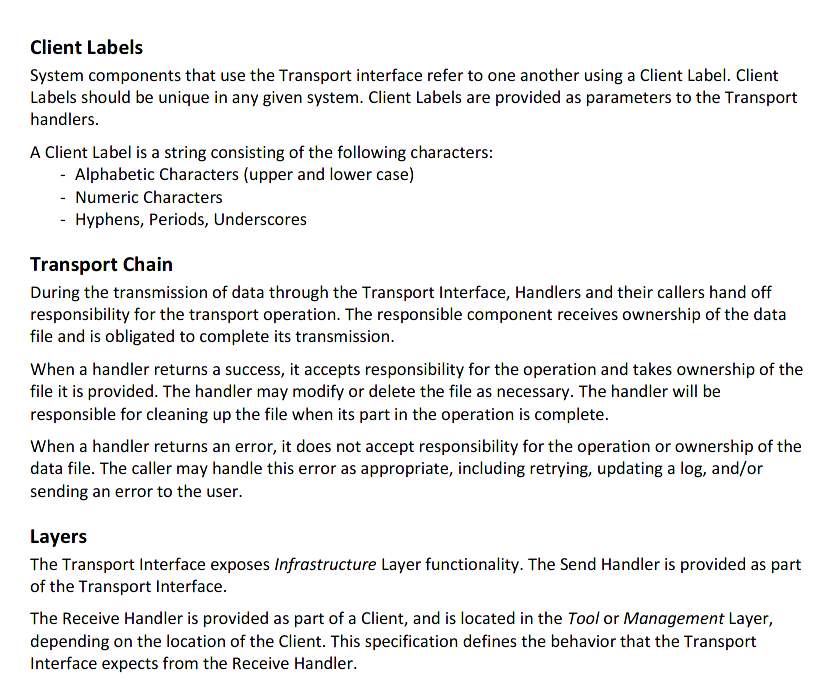 Galleon Transport Labels